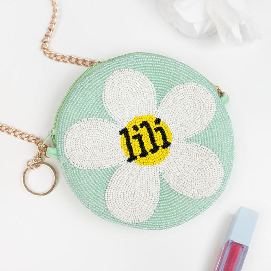 Personalized Flower Clutch Bag