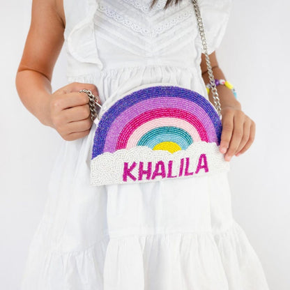 Personalized Kids Rainbow Clutch Bag