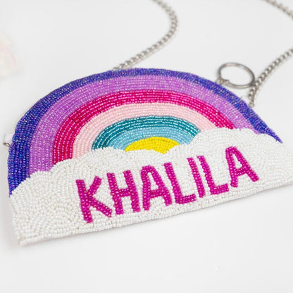 Personalized Kids Rainbow Clutch Bag