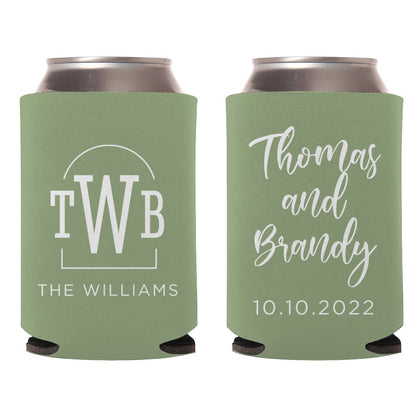 Wedding Monogram Can Coolers (182)