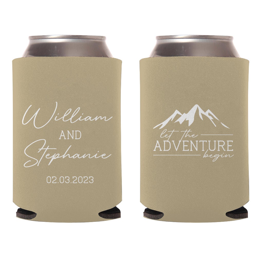Let The Adventure Begin Wedding Beer Huggers (LP 90)