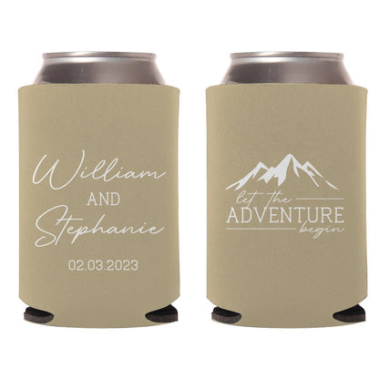Let The Adventure Begin Wedding Beer Huggers (LP 90)