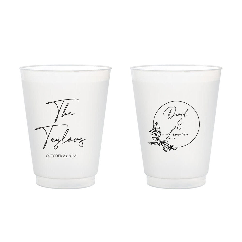Custom Wedding Frosted Cups (KT 146)