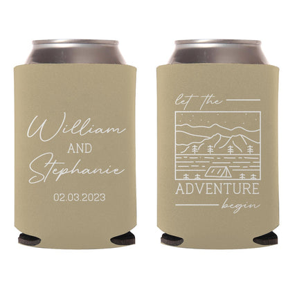 Let The Adventure Begin Wedding Can Coolers (LP 89)