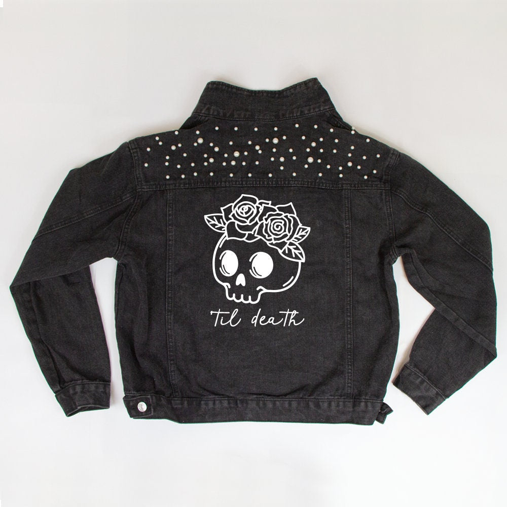 (Black Pearl) Till Death Do Us Part Denim Jacket