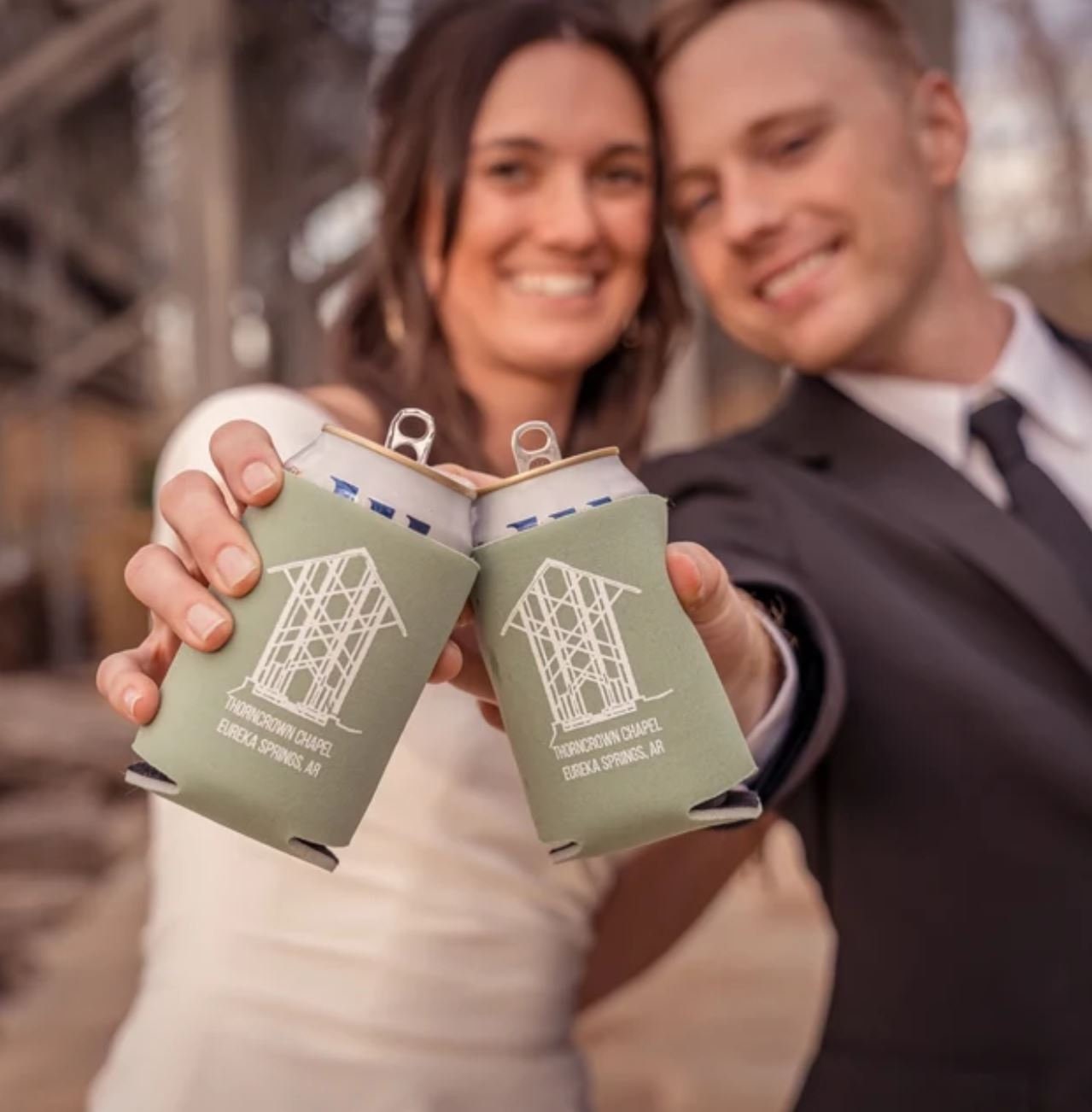 Venue Illustration Can Coolers for Wedding Favors (360)