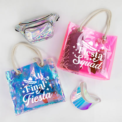 Bridesmaid Tote - Personalized Bachelorette Final Fiesta Neon  Waterproof Bags