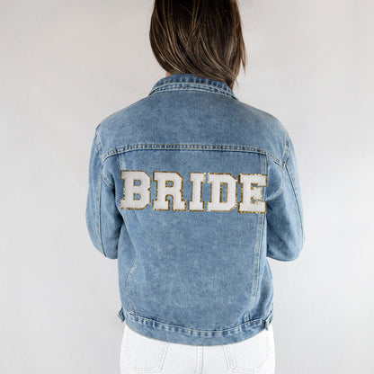 Blue Custom Bridal Jean Jacket