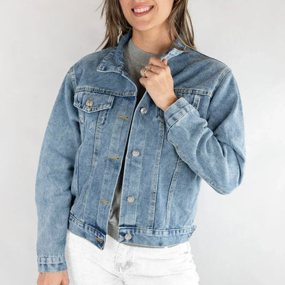 (Blue Denim) Personalized Bachelorette Party Denim Jacket Gift