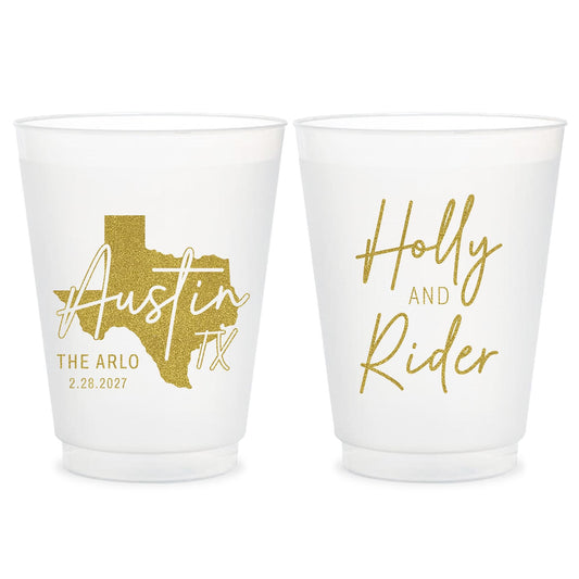 State Wedding Frosted Cups (CS 634)