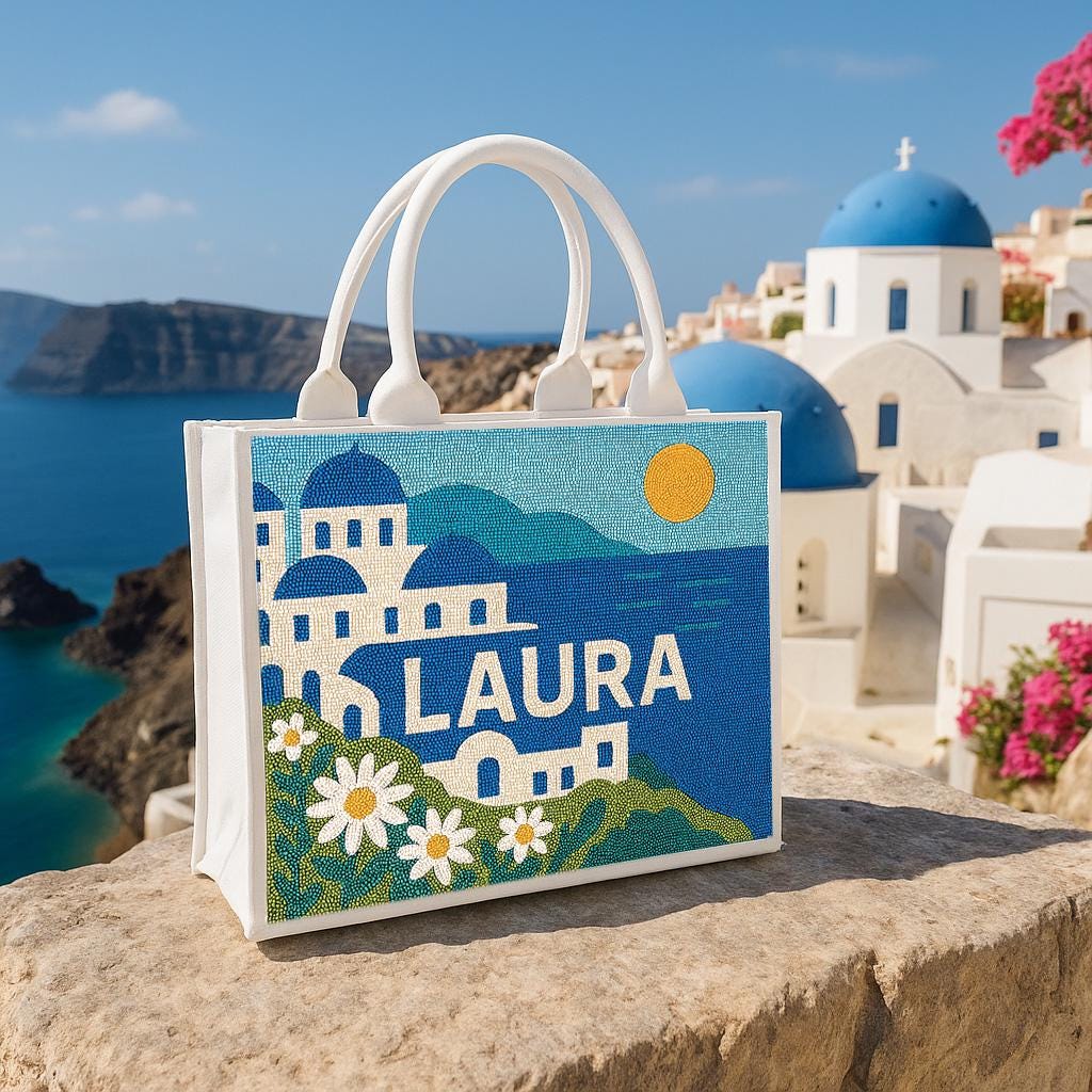 Santorini Escape Tote