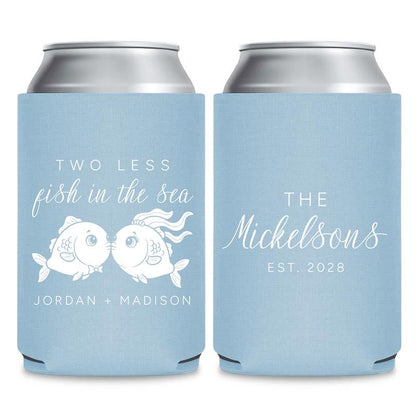 Beach and Nautical Wedding Can Cooler Favors