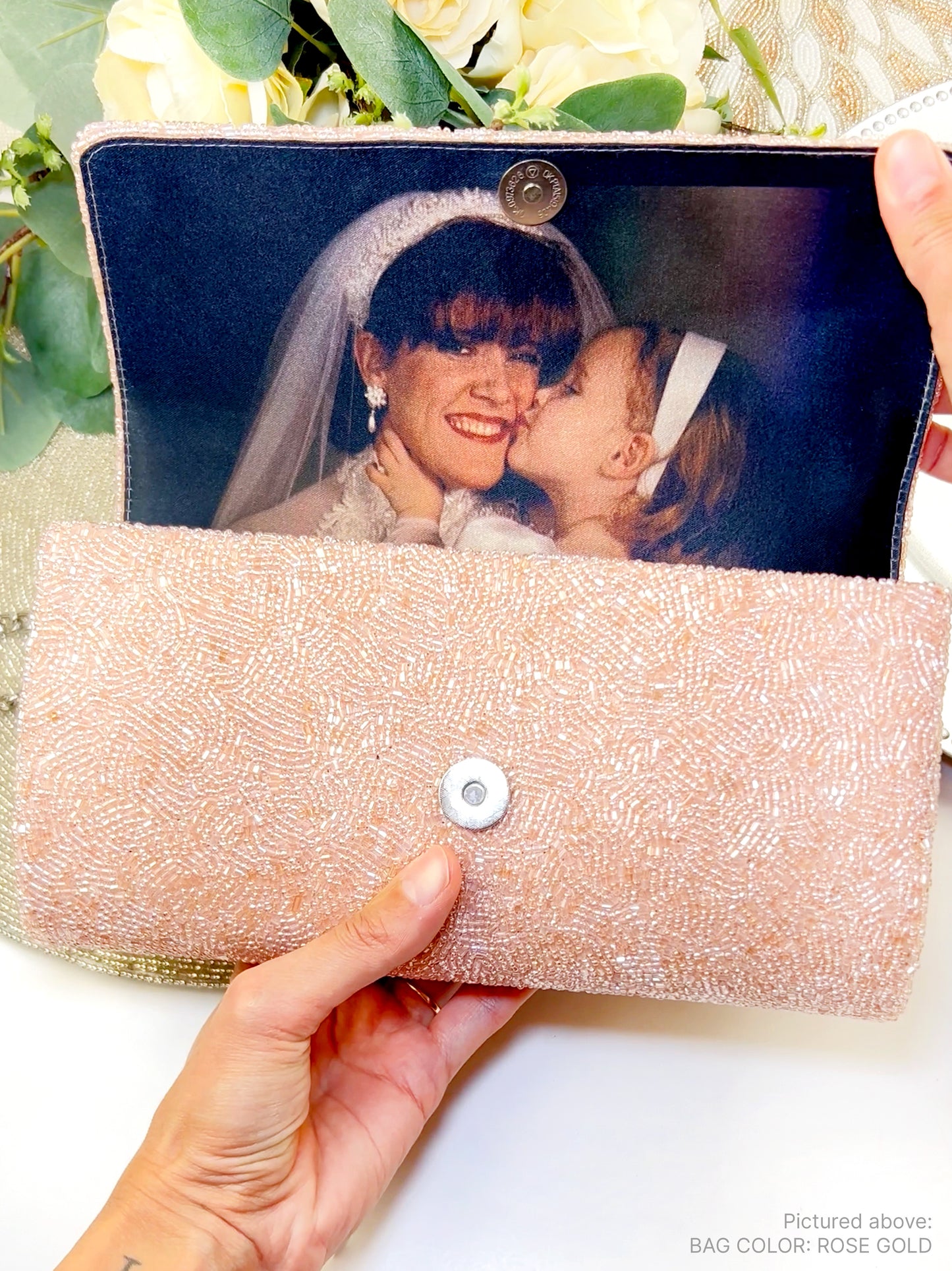 Mother of the Bride Beaded Barrel Custom Clutch
