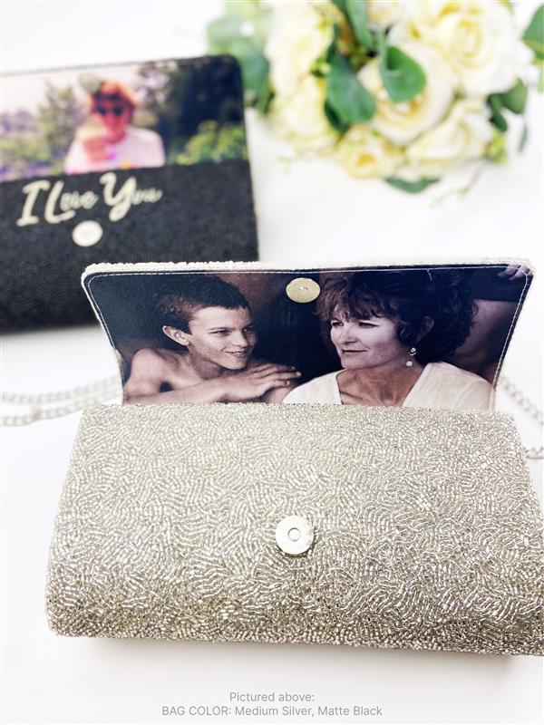 Mother of the Bride Beaded Barrel Custom Clutch