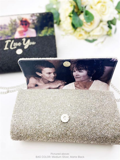 Mother of the Bride Beaded Barrel Custom Clutch