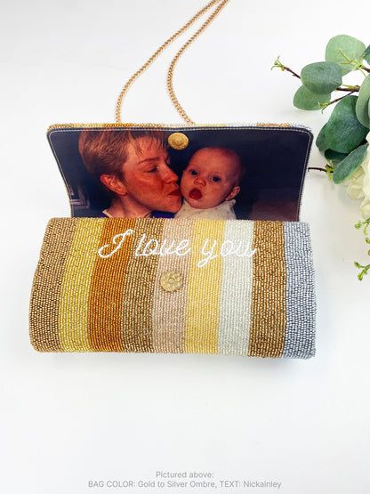 Mother of the Bride Beaded Barrel Custom Clutch