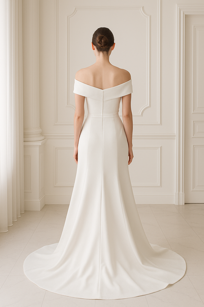 Off Shoulder Wedding Dress