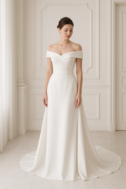 Off Shoulder Wedding Dress