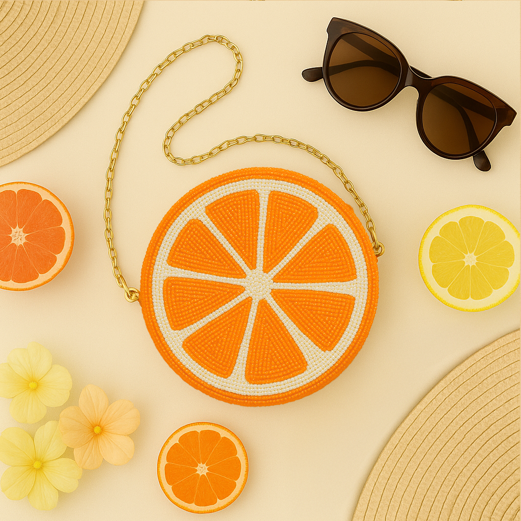 Orange Clutch Bag
