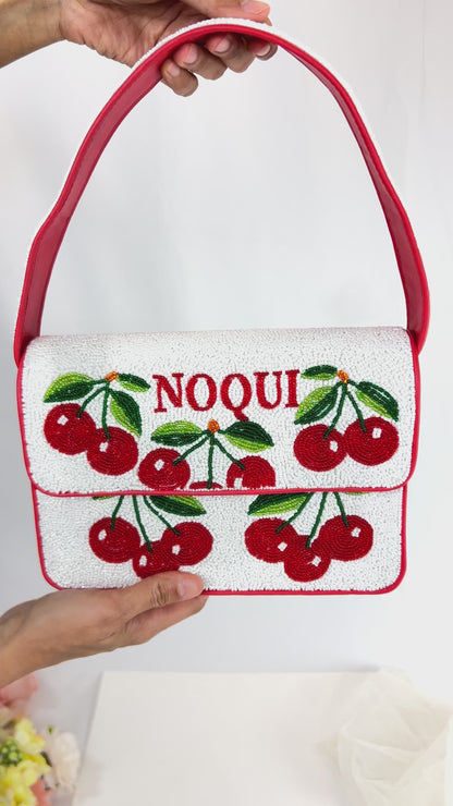 Cherry Beaded Purse