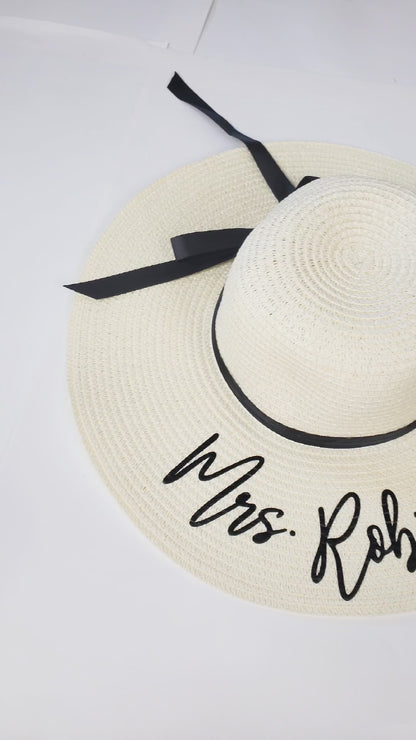 Just Married Floppy Hat