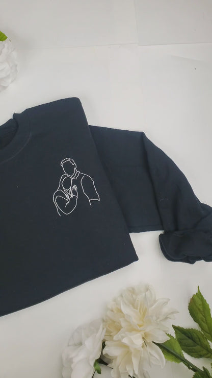 Couple Line Art Sweater