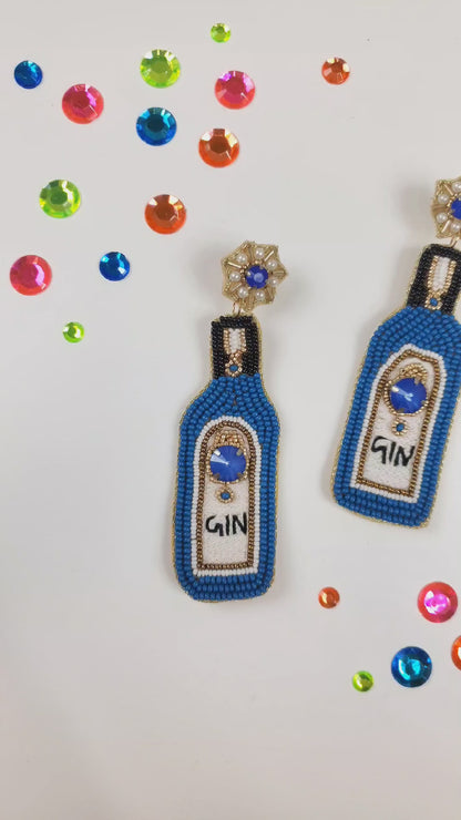 Gin Bottle Earrings