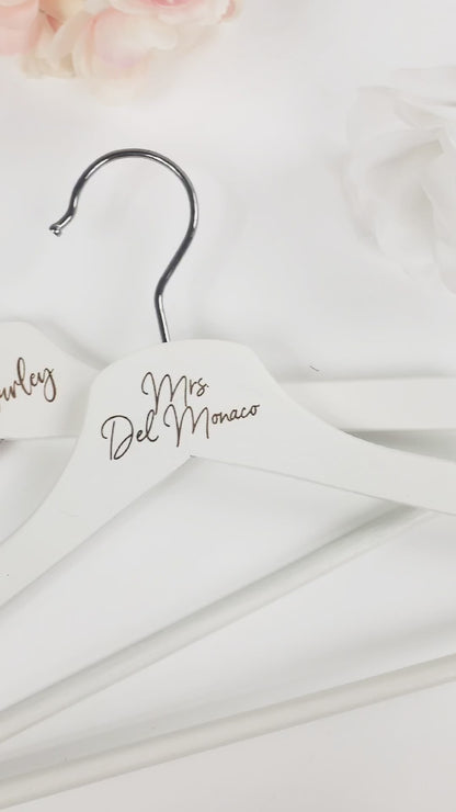 Personalized Engraved Initials Bridal Hangers