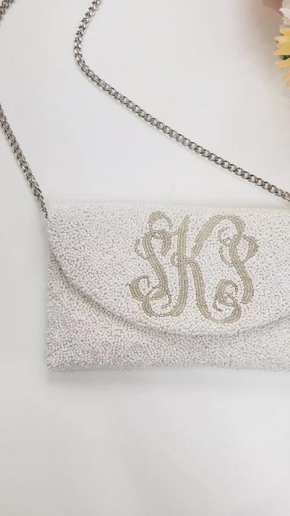 Personalized Half Moon Swoop Envelope Clutch Bag (HFU)