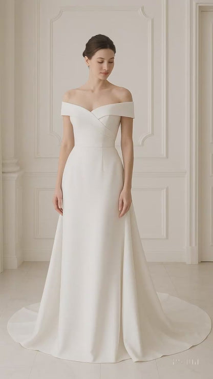Off Shoulder Wedding Dress