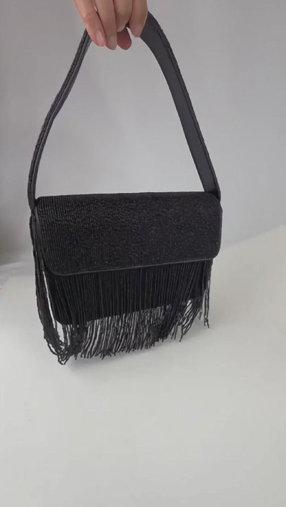 Rose Gold Fringe Handbag