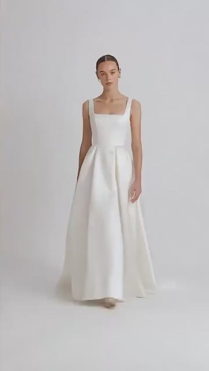 Square Neckline Wedding Dress