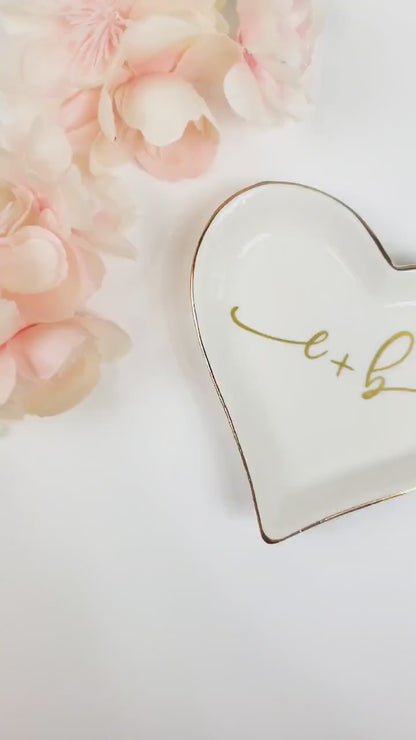 Heart Shaped Ceramic Ring Dish