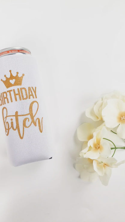 Birthday Girl Slim Koozies