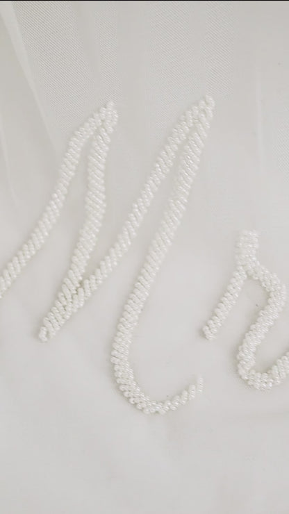 Scalloped Beaded Wedding Veil