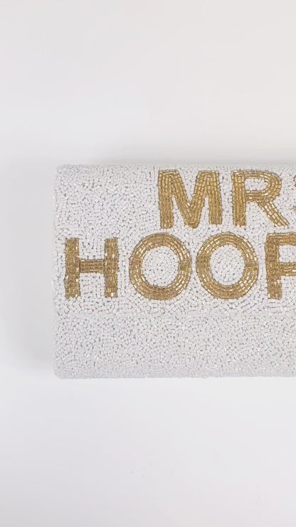 Gold Personalized Hand Beaded Clutch (FOG)