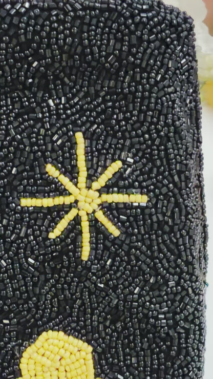 Martini and Cheese Cubes Beaded Clutch