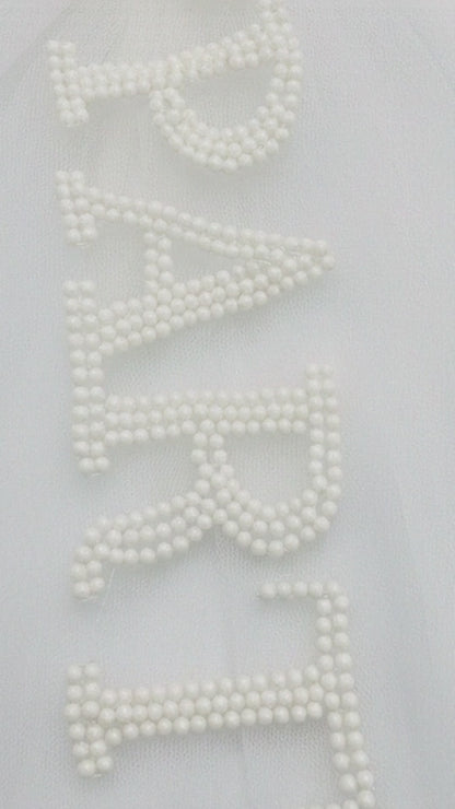 Pearl Beaded Bridal Veil