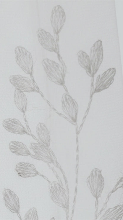 Botanical Floral Embroidered Wedding Veil