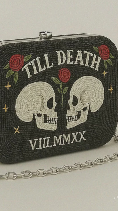 Custom Date Skull Clutch