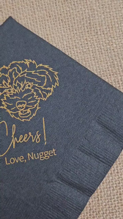 Custom Bridal Shower Paper Napkins (LP 279)