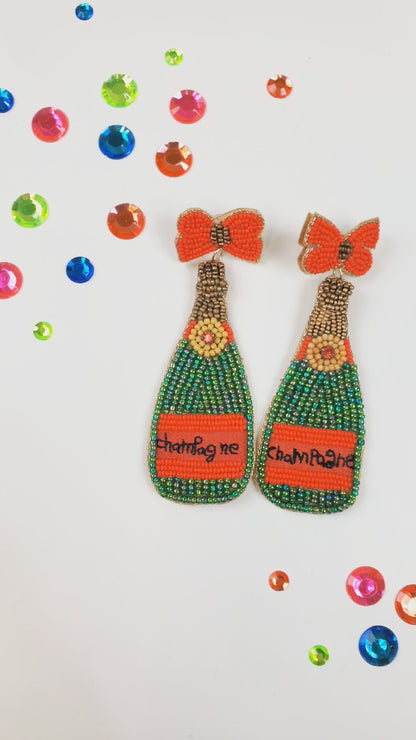Champagne Bottle Earrings