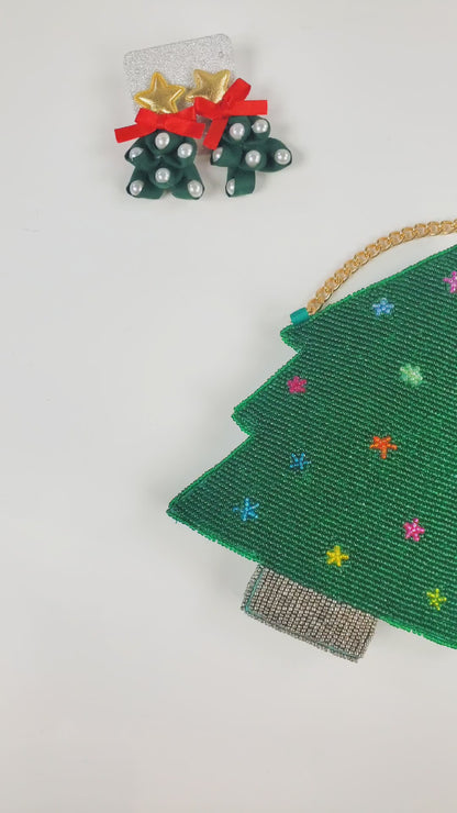 Christmas Tree Clutch Purse