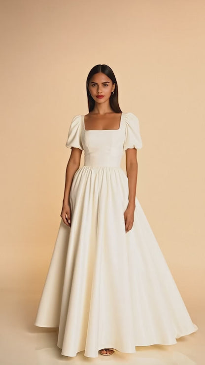 Puff Sleeve Wedding Dress