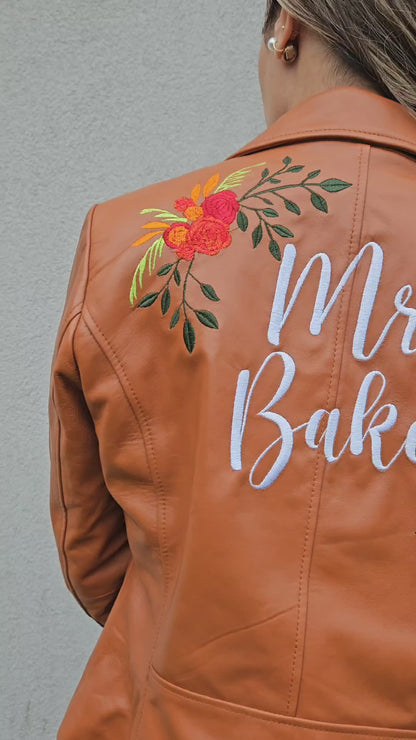 Personalized Bridal Leather Jacket