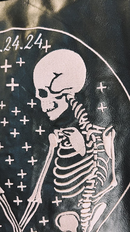 (Real Leather) Custom Skeleton Jacket