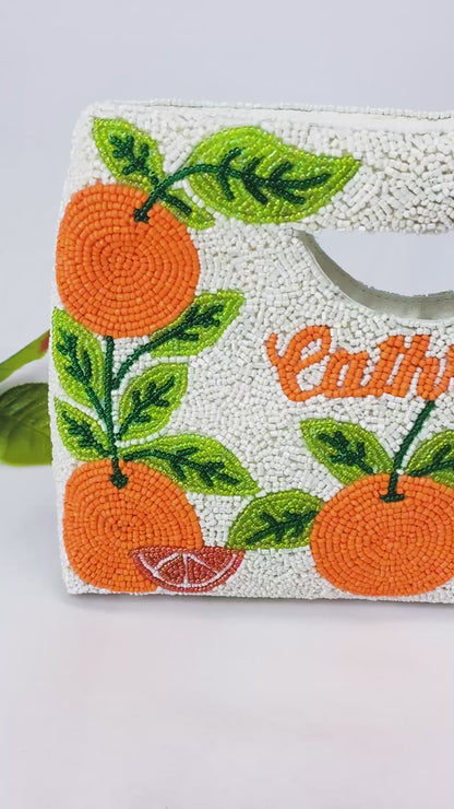 Personalized Orange Handbag