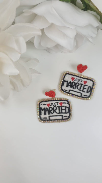 Just Married Earrings