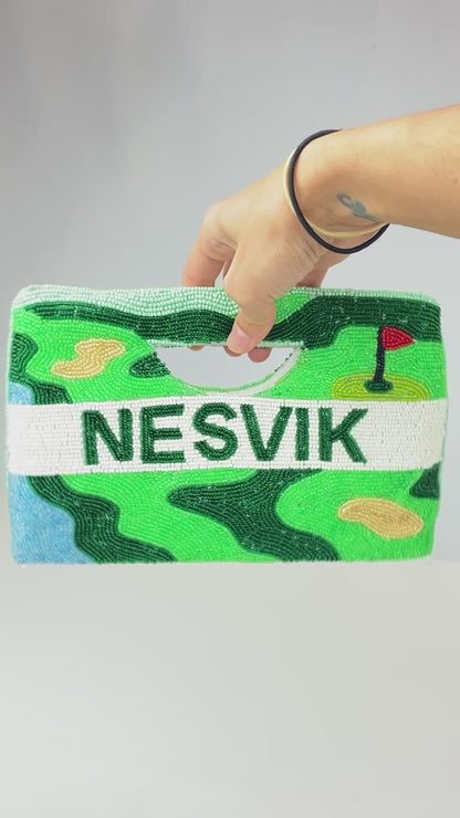 Custom Beaded Golf Clutch