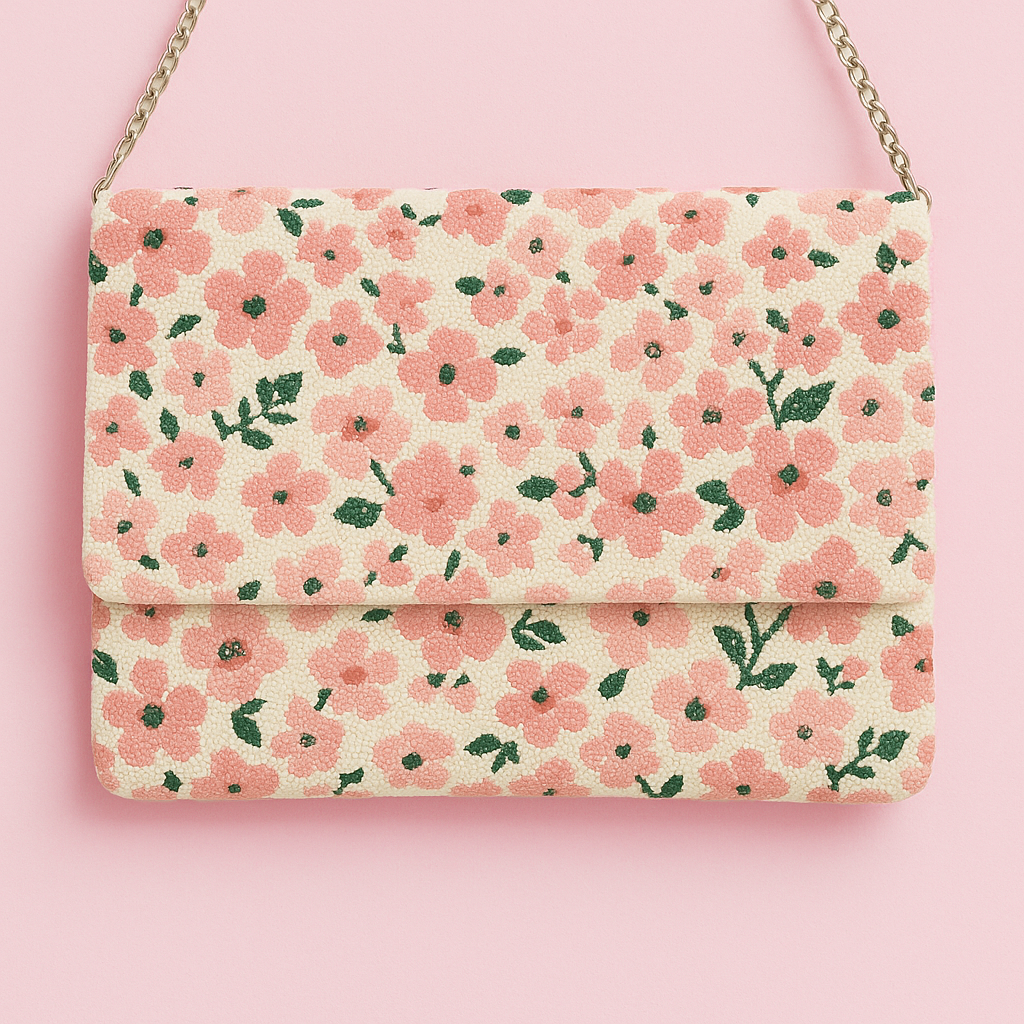 Blush Floral Clutch - HHFC